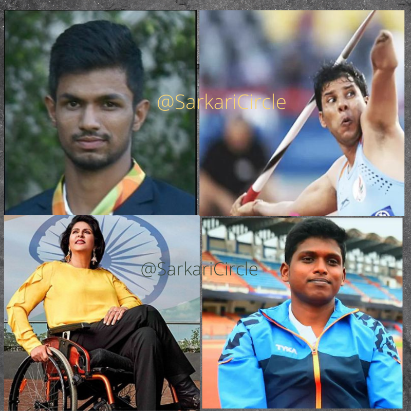 Mariyappan Thangavelu - Devendra Jhajharia - Deepa Malik - Varun Singh Bhati