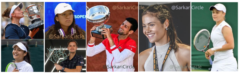 Tennis Grand Slam 2021 Winners- Wimbledon-French Open-Australian Open-US Open-Novak Djokovik-Naomi Osaka-Ashleigh Barty-Daniil Medvedev-Warbora Krejcikova-